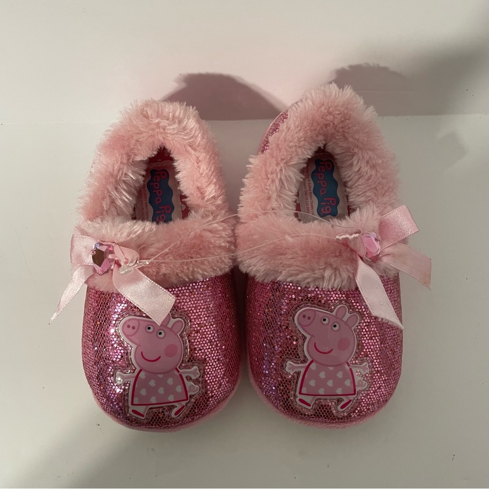 Sparkly Peppa Pig Toddler Slippers, Toddler